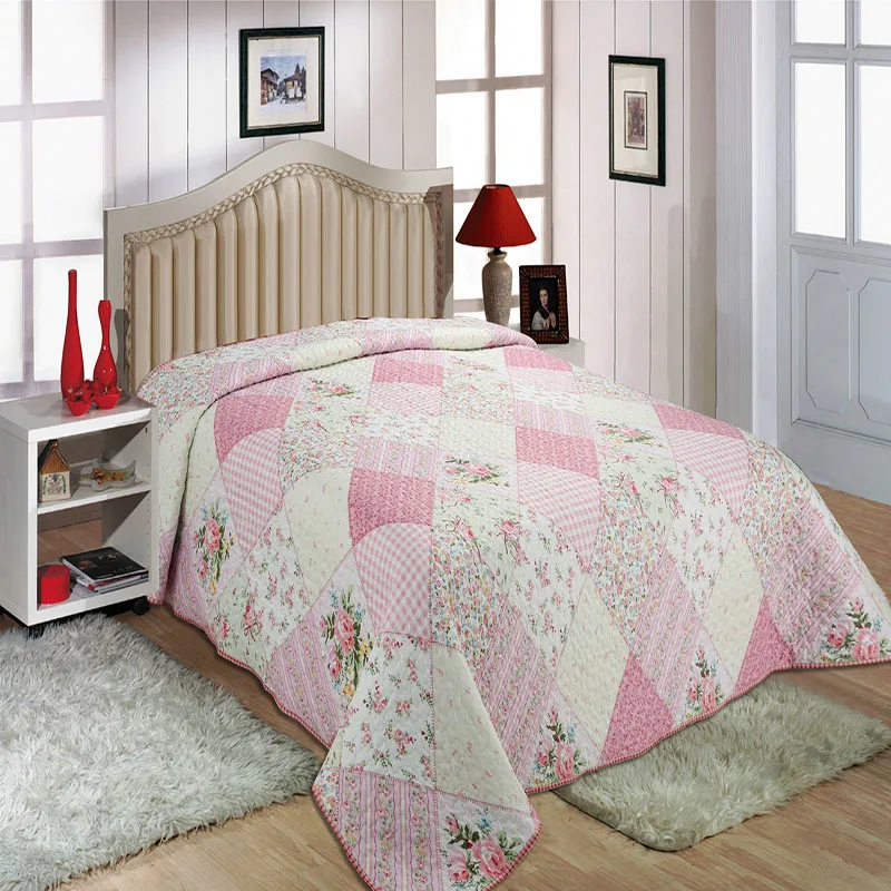 Boutis Couvre Lit Rose