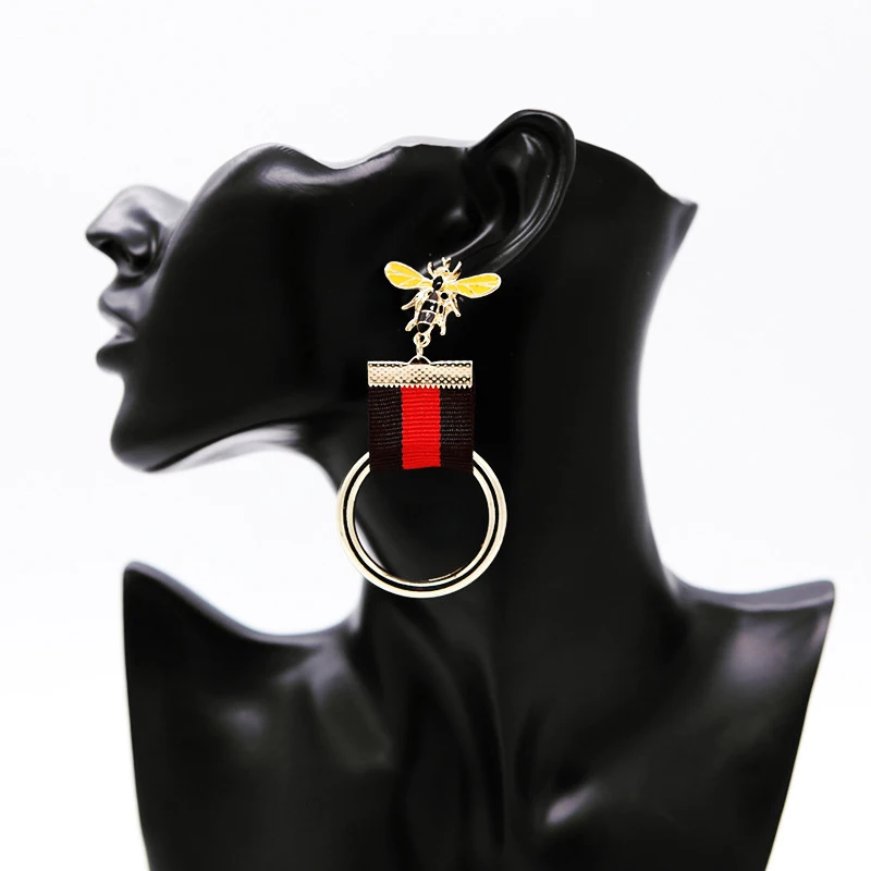

Women Korea Ribbon Drop Earring