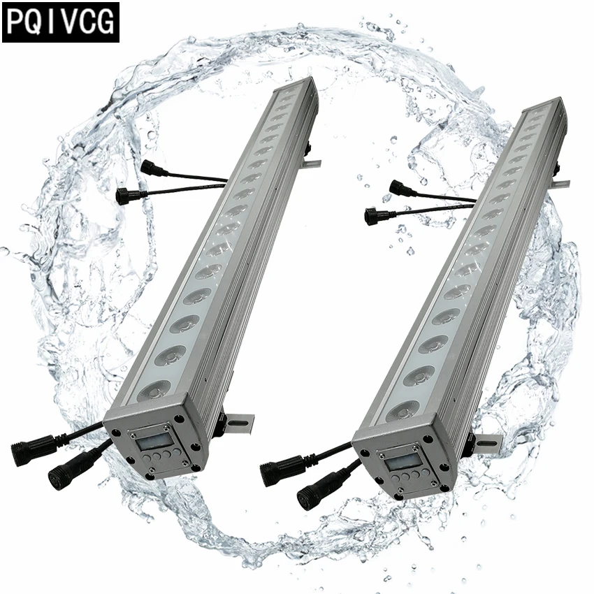 

2pcs/lot 18x12w waterproof wall washer rgbw 4in1 led dmx512 outdoor waterproof dyeing lamp