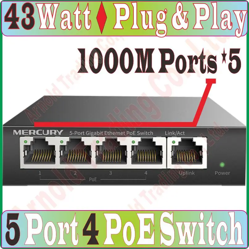 Replce Tenda TEF1105P-4-63W 5 портов 4 poe 43 Вт 1000 Мбит/с гигабитные сетевые коммутаторы IEEE802.3af/at
