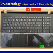 Wellendorff чехол для ноутбука с подставкой для рук для ACER V5-572g V5-573g V5-552G Клавиатура США верхняя крышка с тачпадом, черный