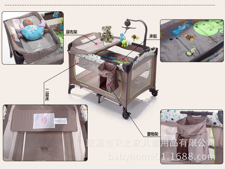 Babytrend же пункт Multi-function складная кровать для игр Direct складная кроватка детские пеленки настольные кроватки