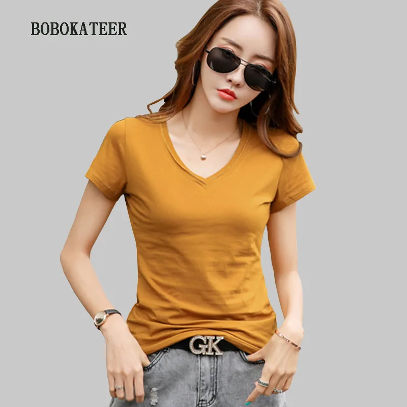 BOBOKATEER زائد حجم تي شيرت المرأة قمم قمزة قميص فام camisetas موهير 2019 القطن س الرقبة التي شيرت المرأة تي شيرت الصيف ر قمصان BOBOKATEER زائد حجم تي شيرت المرأة قمم قمزة قميص فام camisetas موهير 2019 القطن س الرقبة التي شيرت المرأة تي شيرت الصيف ر قمصان