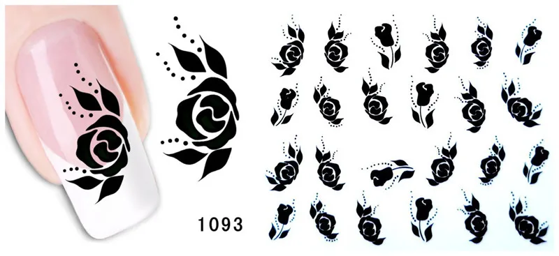LuckForever 3 шт наклейки для ногтей украшения черная бабочка музыкальный символ наклейки для ногтей Клей Фольга Маникюр-наклейки для ногтей