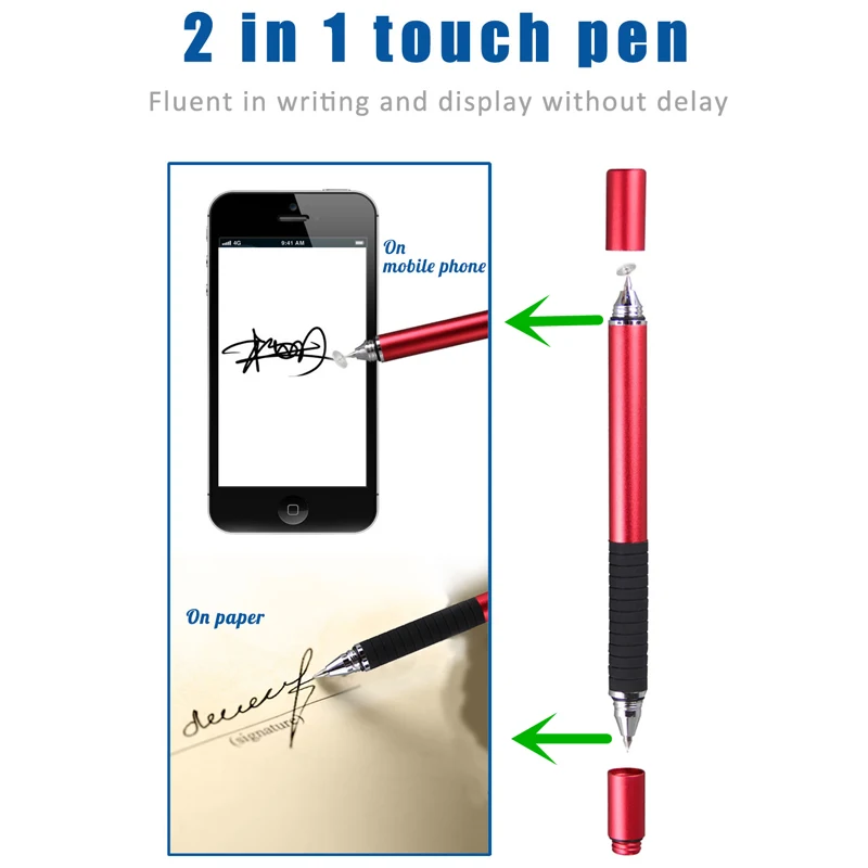 

2in1 professional pen for drawing Plate style stylus touch pen for mobiles pads PDA universal for all devices with touch screen