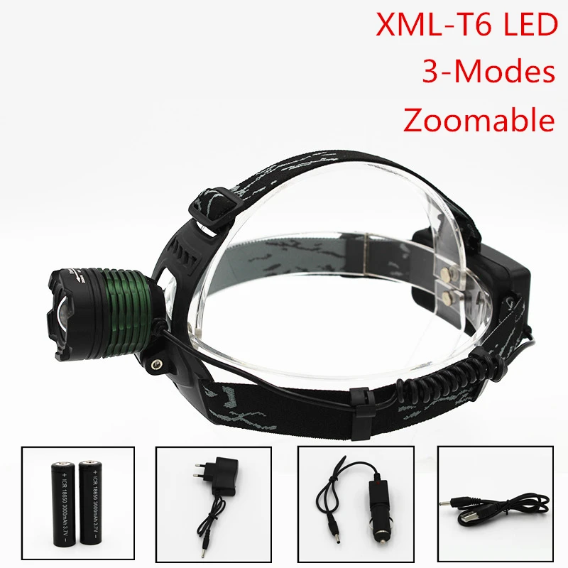 Cree Led Headlamp Battery Charger Led Xm L T6 Headlight Headlamp