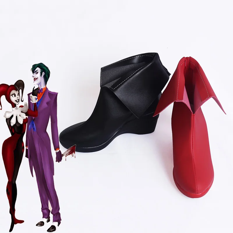 

Batman DC Comic Suicide Squad Harley Quinn Boots Women Shoes High Platform Clown Cosplay Boots Handmade Customized SZ-0027