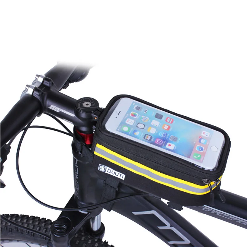 

DUUTI Bike Phone Case Utility Bicycle Cell Phone Bag With Touchable TPU Screen Reflective Waterproof MTB Road Bike Case Pouch 4