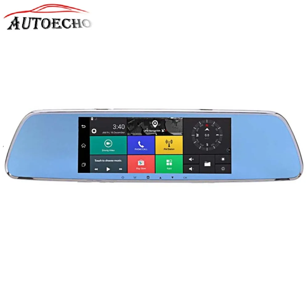 

7inch Bluetooh GPS Driving Recorder Dual Camera 3G Smart Rearview Mirror Touch Screen HD Android Remote Support Car Wifi FM TF