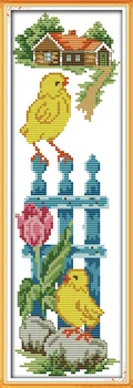 

Lovely chicken(3) counted printed on fabric DMC 14CT 11CT Cross Stitch kitsembroidery needlework Sets Home Decor