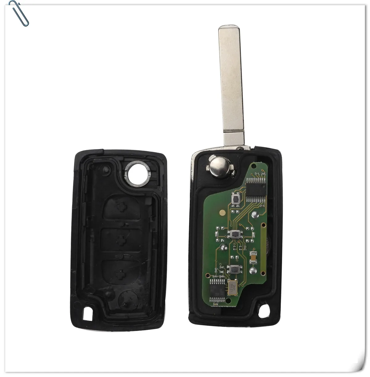 Keyforkess 433Mhz ID46 ASK FSK chiave auto per peugeot 207 307 407 208 308 408 607 Partner Remote Key 3 pulsanti CE0523 Ce0536 - HTB1QTEZcA9E3KVjSZFGq6A19XXah