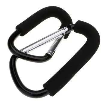 

1pc Durable Baby Stroller Pram Aluminum Clip Hook Hanging Bags Carabiner Holder