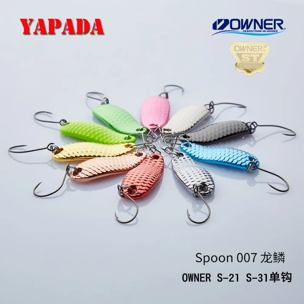 YAPADA ملعقة 007 لونج مقياس 2.5g/3.5g مالك واحد هوك 28-32mm متعدد الألوان المعادن يتل ملعقة الصيد السحر YAPADA ملعقة 007 لونج مقياس 2.5g/3.5g مالك واحد هوك 28-32mm متعدد الألوان المعادن يتل ملعقة الصيد السحر