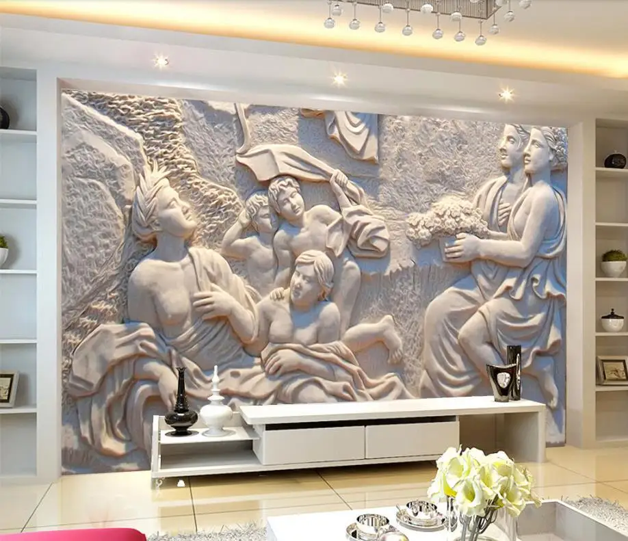 Goede Custom home improvement Karakter relief 3 d muurschildering TV Achtergrond behang voor muren 3 d foto muurschildering