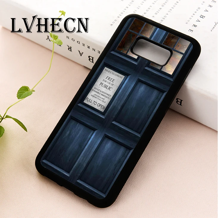 

LvheCn phone case for Samsung S5 S6 S7 S8 S9 S10 EDGE PLUS S10e lite Note 5 8 9 Doctor Who Tardis Door Police Public Call Box