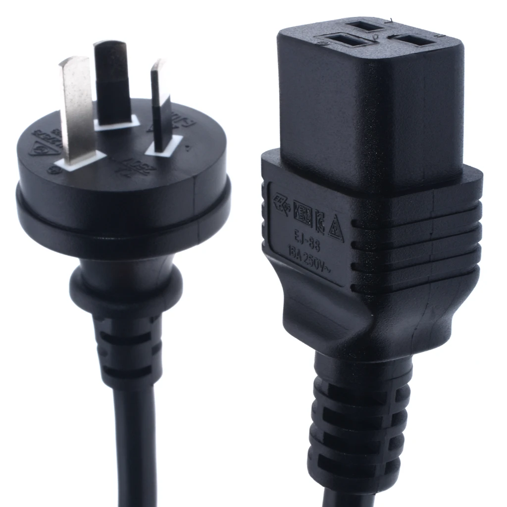 Австралийский UPS/PDU кабель питания квадратный медный провод 3x180 C19 длиной 250 см
