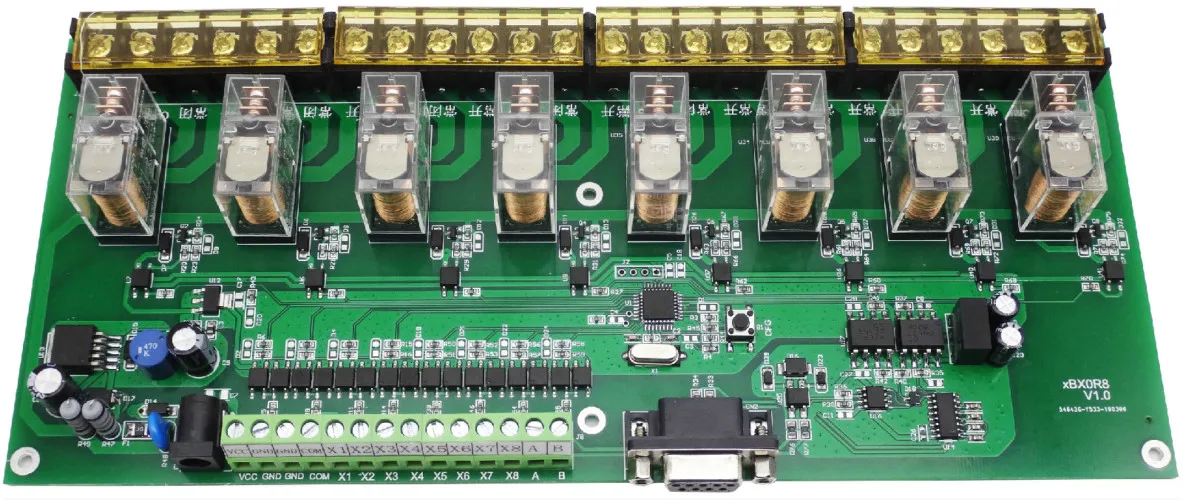 

8-Channel Relay Control Board 16A RS485 RS232 Modbus rtu With Isolation Programmable