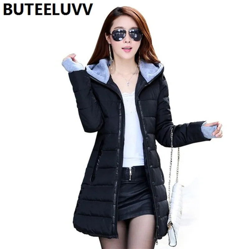 Women's Winter Jacket 2016 New Medium Length Cotton Down & Parkas Plus Size Coat Slim Jacket for Female Casaco Jaqueta Feminina