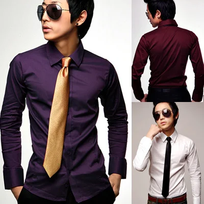 camisa color uva para hombre