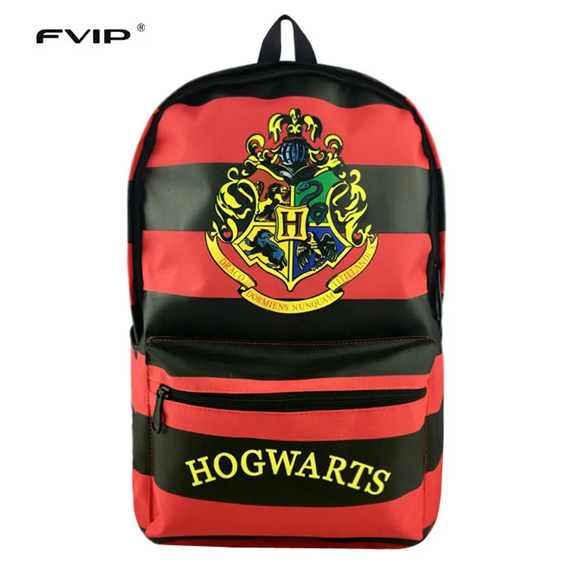 

FVIP Harry Potter Backpack Hogwarts /Kingdom Hearts / Harley Quinn School Bags Travel Backbags for Young