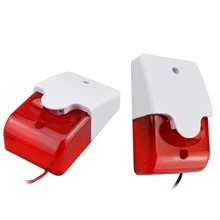 2 шт. DC12V Проводная сигнальная сирена со стробоскопической охранной сигнализацией для домашней системы безопасности