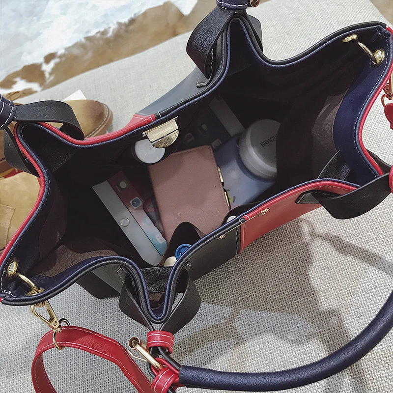 حقيبة يد فاخرة حقائب النساء مصمم إمرأة المغطاة بألواح حقيبة بذراع طويل الإناث الجلود Crossbody حقيبة قفل حقائب كتف للنساء 2019