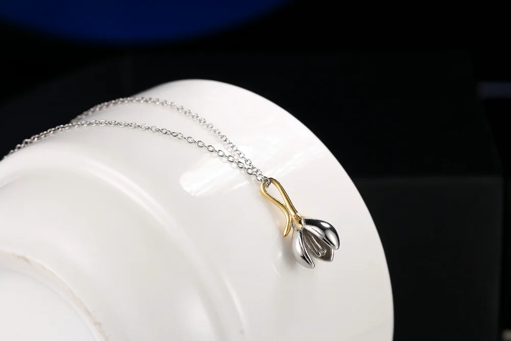 SHDEDE 925 ювелирные изделия из серебра для женщин подвеска в виде орхидеи ожерелье обручальные ювелирные изделия новые модные аксессуары