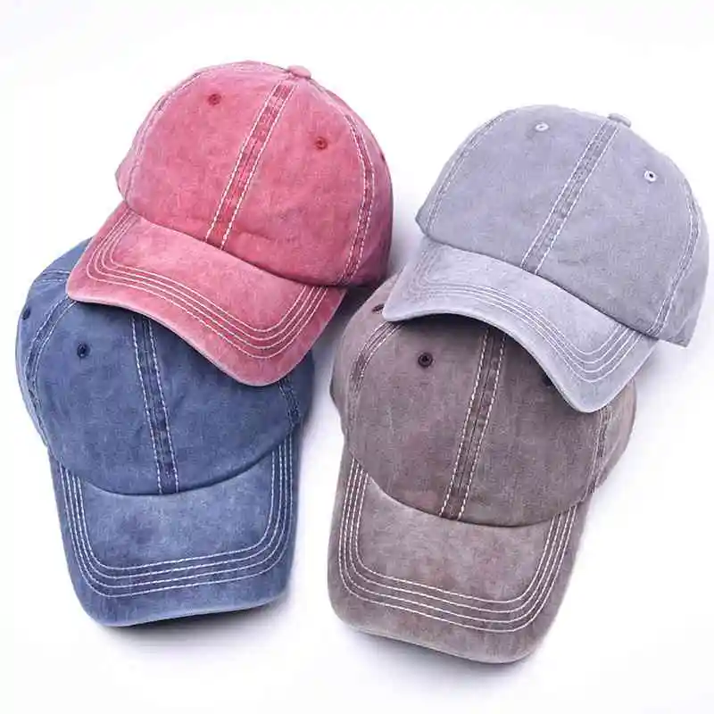 

WZCX 2019 New Vintage Solid Color Unisex Adjustable Baseball Cap Casual Tide Simple Adult Cap Hip Hop Cap