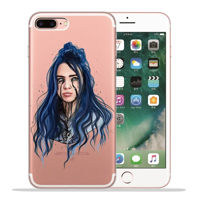 Роскошный чехол Billie eilish для iPhone X, XR, XS, Max, 5, 5S, SE, 6, 6 S, 7, 8 Plus, чехол для телефона, Funda, Coque, Etui, capa, shell capinha