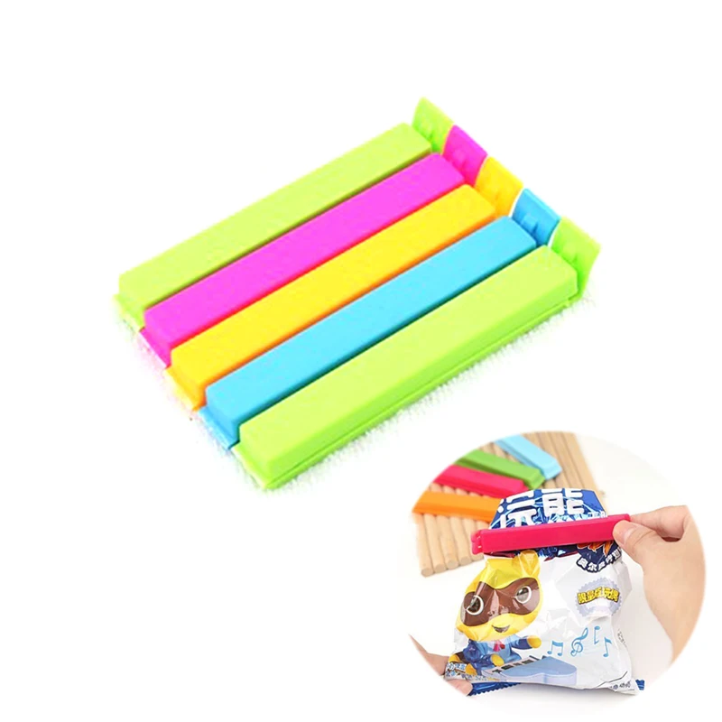 Buy 1Set/5pcs Plastic Bag Clips Home Food Close Clip