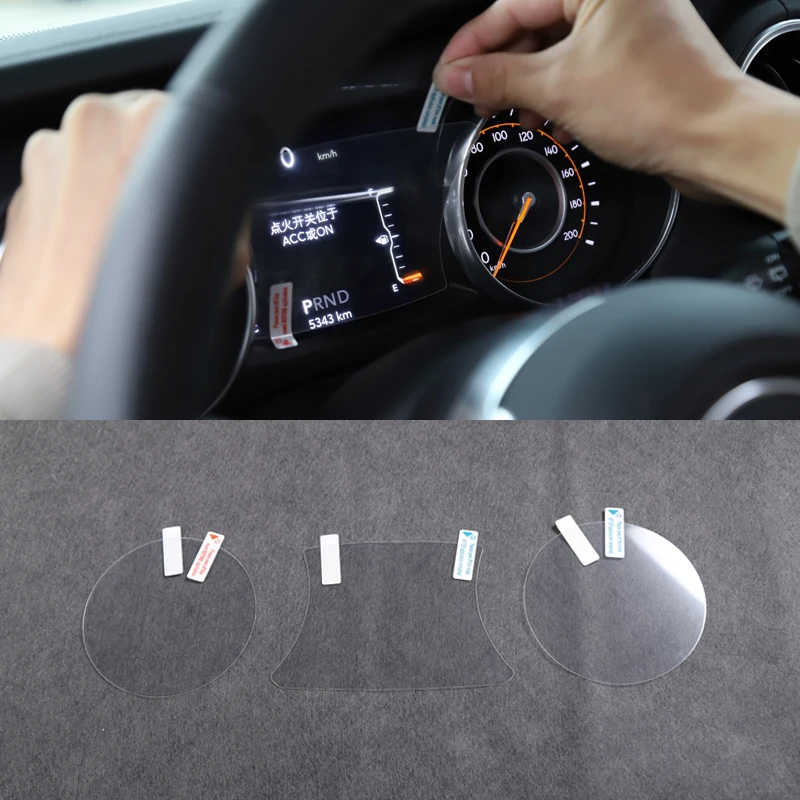 

3Pcs/set Car accessories GPS Navigation DashBoard Screen Nanofilm Protection Film For Jeep Wrangler JL 2018+ Car Sticker