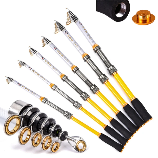Cheap 99% Carbon 1.8M 2.1M 2.4M 2.7M 3.0M 3.6M Portable Telescopic Fishing Rod Spinning Fish Hand Fishing Tackle 7-45g Sea Rod