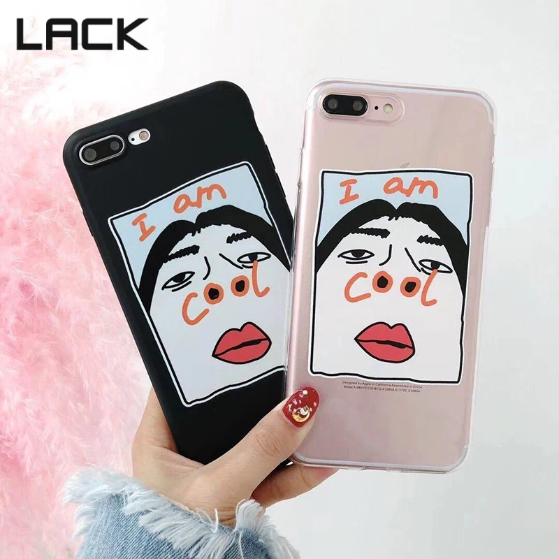 Чехол LACK Cute Letter I AM COOL для iphone X XS Max XR забавный мультипликационный парный мягкий