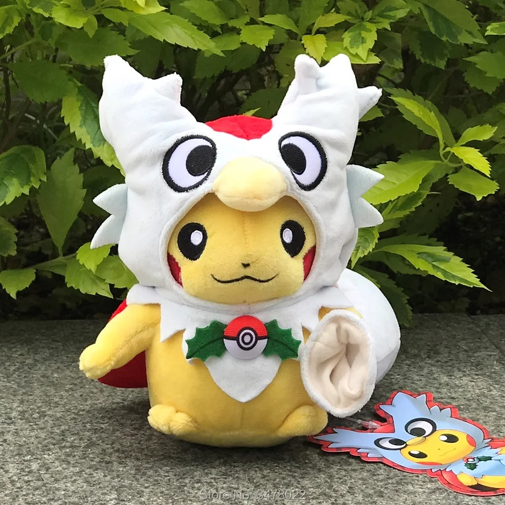 Аниме плюшевая игрушка Пикачу с Delibird костюм мягкие плюшевые животные мягкая