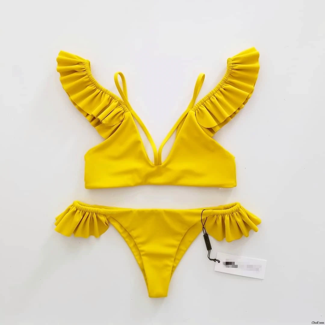 2018 bikini mujeres verano bathingsuit alta calidad Lotus biquini