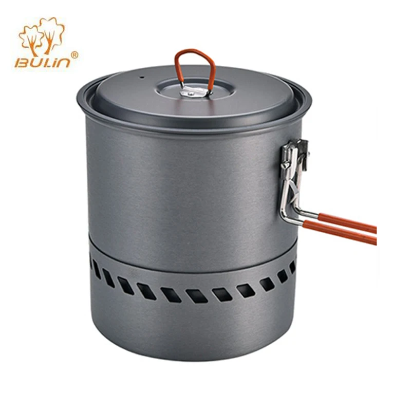 Bulin Outdoor Portable Heat Exchanger Pot Camping Pot Outdoor Water