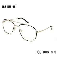 ESNBIE Высококачественная Мужская оправа для очков, металлические мужские очки пилота, очки для коррекции зрения, мужские аксессуары, Oculos De Grau