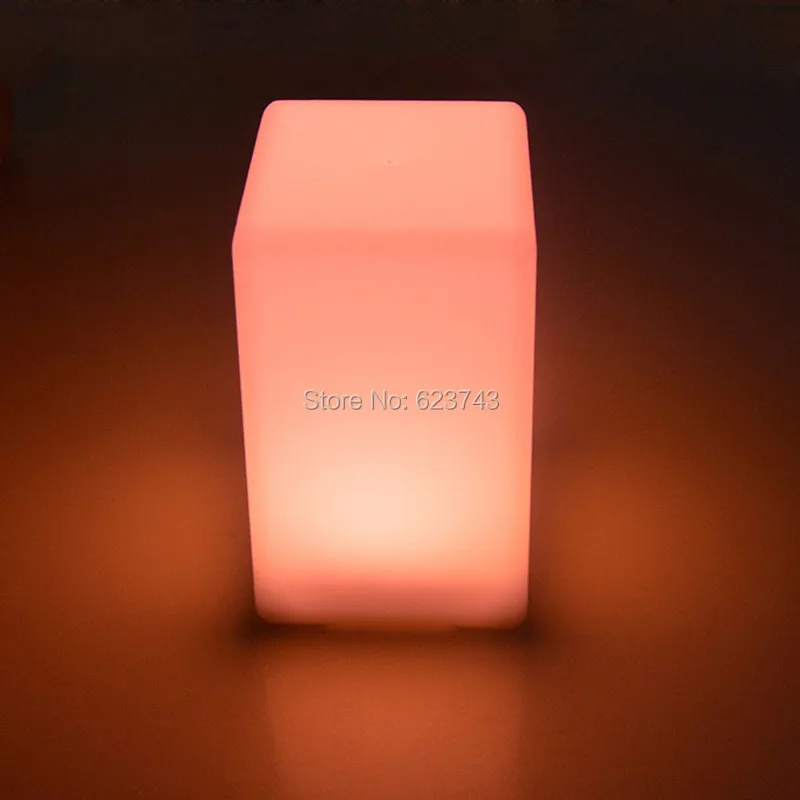 Бесплатная Доставка 1 шт. красочные сменная аккумуляторная квадрат бар настольная лампа LED Dimmable Ночь Свет для бара украшения