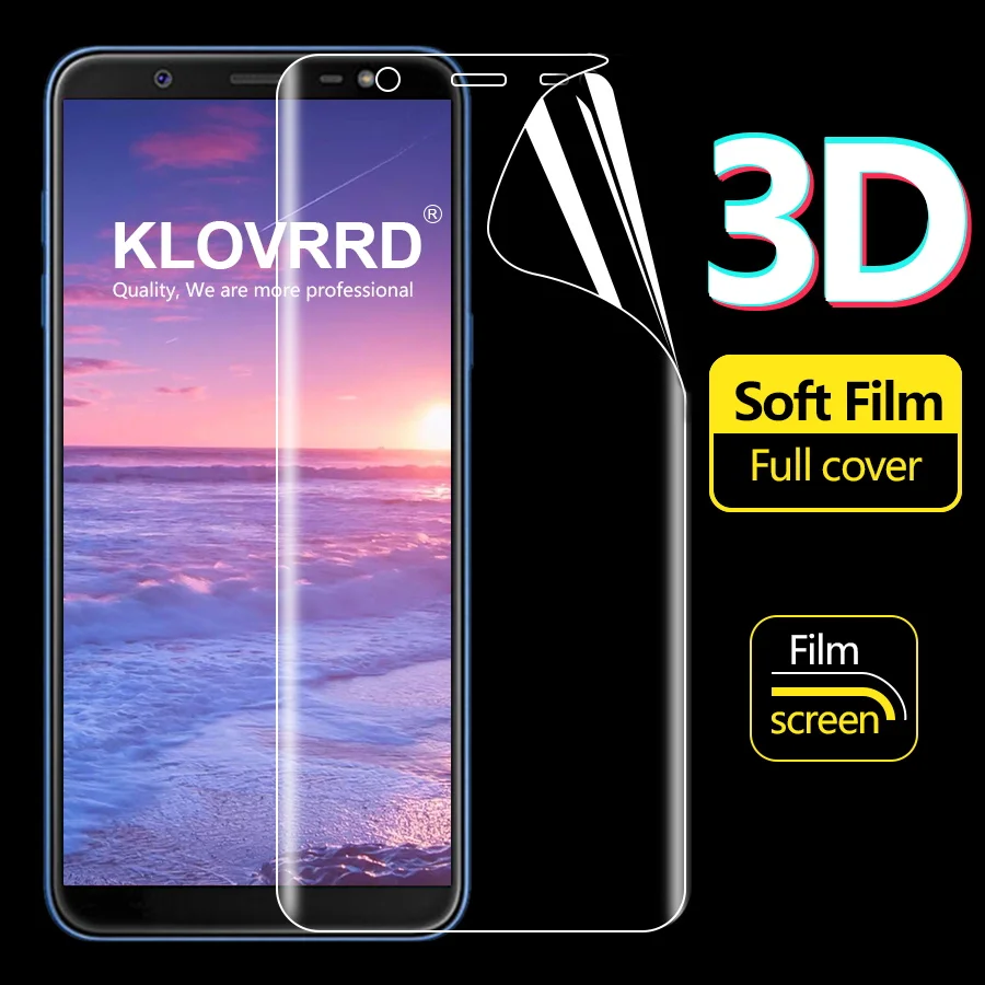 

KLOVRRD Soft Full Cover Screen Protector For Samsung Galaxy J8 J6 2018 J3 J7 Max 2017 Hydrogel Film Silicone Sticker Protective