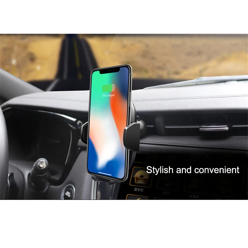 Qi Беспроводное зарядное устройство в автомобиле держатель телефона для Xiaomi MiX 2S