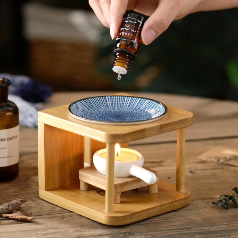Buy Creative Fragrance Burner Natural Bamboo Shelf