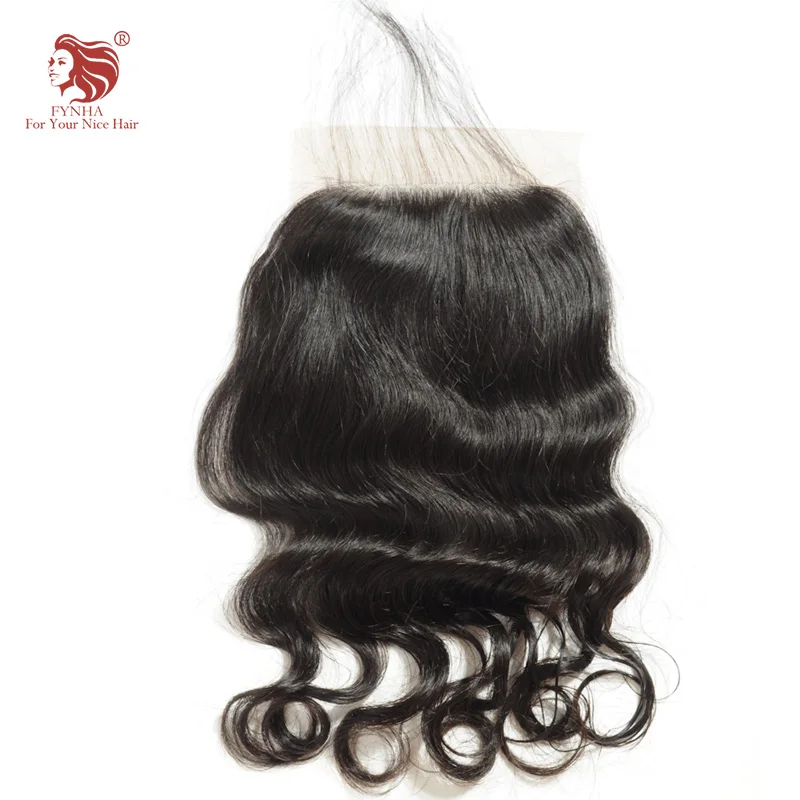 

Bouncy Wave 8-18inches Virgin Hair Lace Top free style Lace Closure(4"*4")  swiss lace Free Shipping For Your Nice Hair