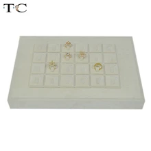 Ювелирное кольцо для демонстрации дисплей Алмазный поддон для колец дисплей полка бежевое кольцо держатель 24 шт кольца могут показать