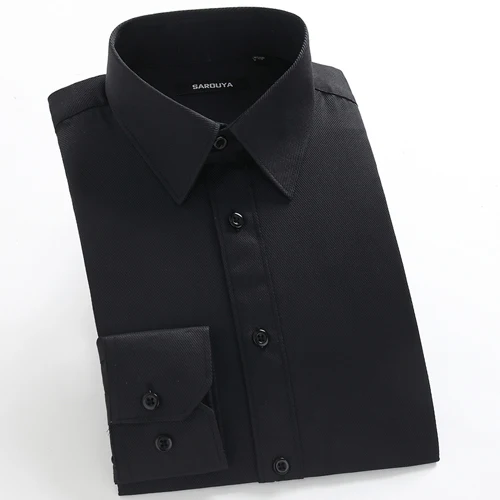 Buy Men's Twill Regular Fit Solid Point Collar Dress