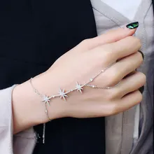 GODKI-Bracelet feu d'artifice Star pour femmes, en zircone cubique, accessoire de luxe avec chaîne à dos en cuivre, ajustable
