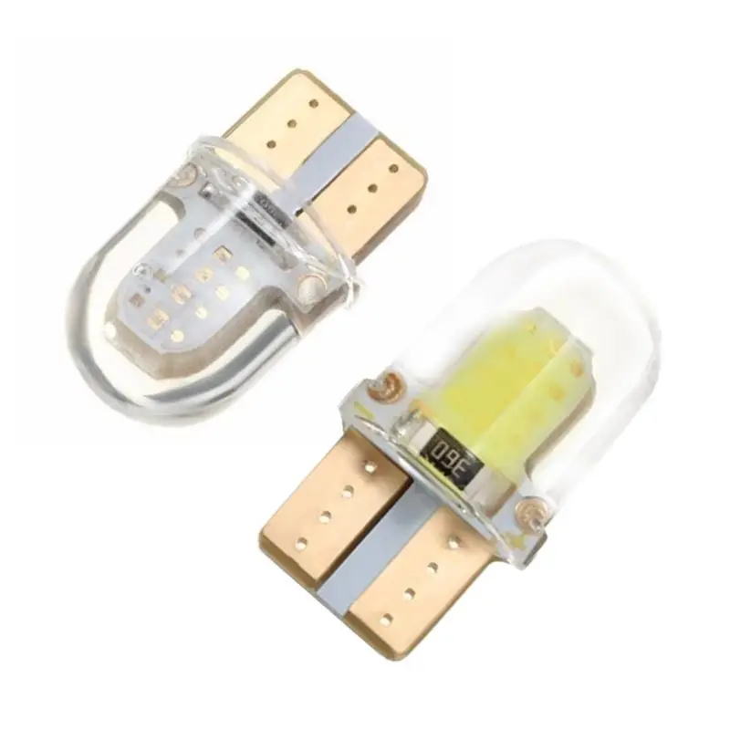 2pcs Canbus COB T10 Led No Error W5W Auto Parking Light Interior License Plate Sidemarker Bulb White Car | Освещение