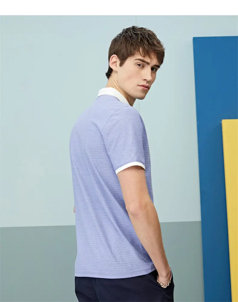 Men Polos Quality Cotton Knit Summer Breathable Short Sleeve Striped Polo Male Sweater Pullover Trun-down Collar MuLS Brand 2019 08