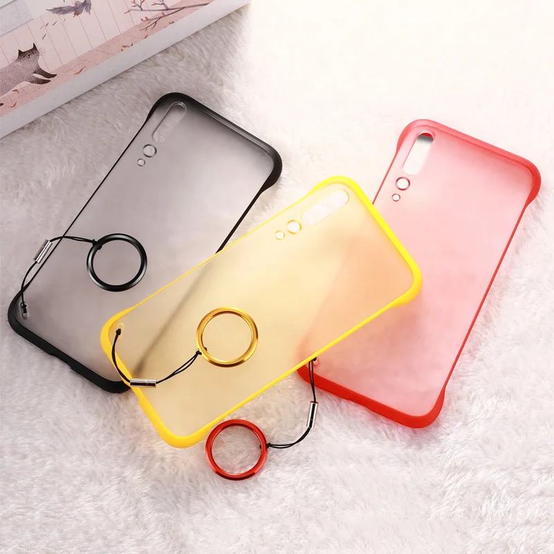 

Clear Frameless Case For Huawei P30 P20 Honor 20 Pro V20 Mate 10 20X View X Slim Hard Bumper Matte Transparent Cover Ring Shell