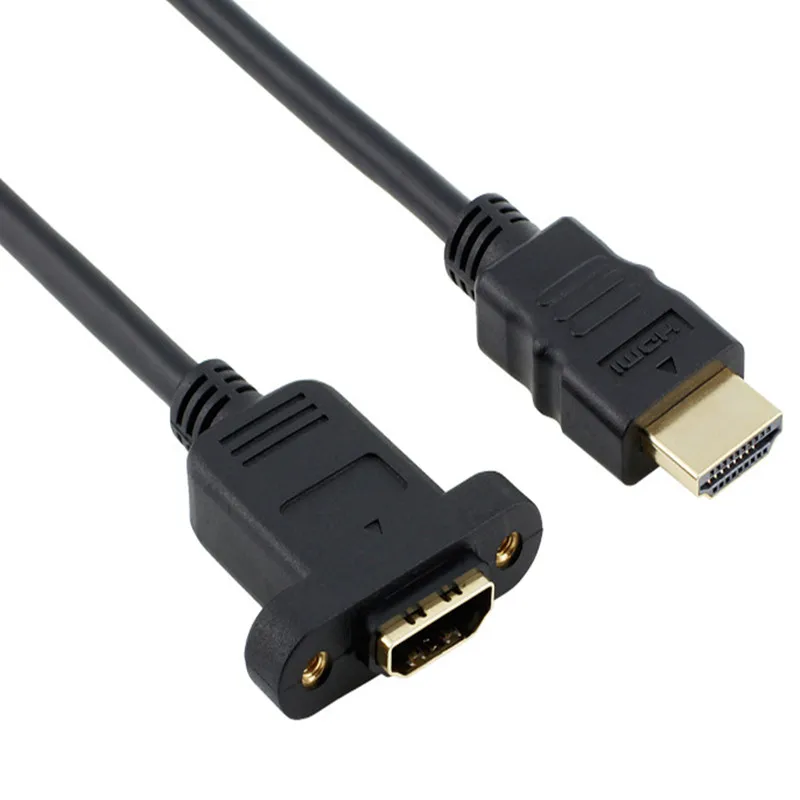 HDMI A 1 4 19pin папа к Тип Женский удлинитель с винтовым отверстием может блокировать