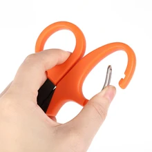 Открытый ножницы для выживания с тонкими зубьями карабин повязка для одежды резак Мульти-инструмент для аварийной помощи